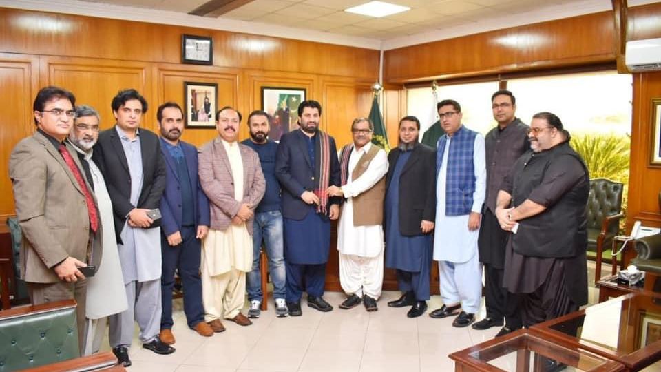 Chairman GBDA Ahmed Iqbal Baloch and along with the GBDA governing meeting with Speaker National Assembly Qasim Suri at National Assembly, Islamabad on 2nd November 2020.